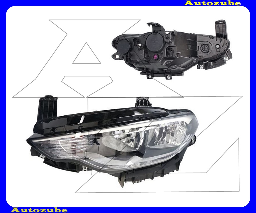 Fényszóró bal (H7/H15) króm betéttel, motorral {MAGNETI MARELLI} Fényszóró bal (H7/H15) króm betéttel, motorral {MAGNETI MARELLI}