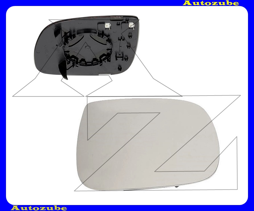 Visszapillantó tükörlap jobb, fűthető-domború-króm (tartólappal) Visszapillantó tükörlap jobb, fűthető-domború-króm (tartólappal)