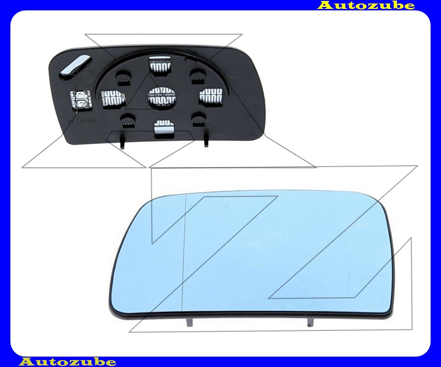 Visszapillantó tükörlap bal, fűthető-aszférikus-kék (tartólappal) Visszapillantó tükörlap bal, fűthető-aszférikus-kék (tartólappal)