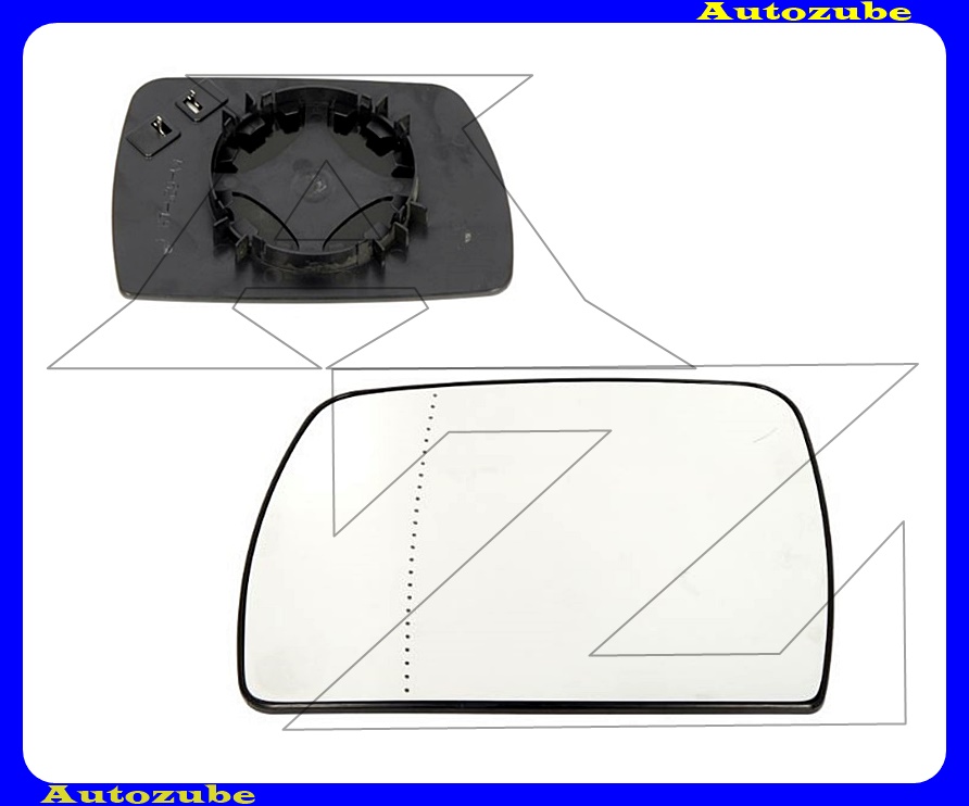Visszapillantó tükörlap bal, fűthető-aszférikus-króm (tartólappal) Visszapillantó tükörlap bal, fűthető-aszférikus-króm (tartólappal)