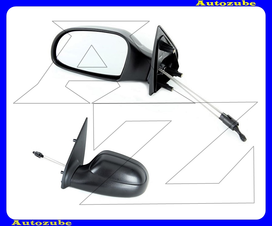 Visszapillantó tükör bal, manuális, tükörlappal, fekete borítással Visszapillantó tükör bal, manuális, tükörlappal, fekete borítással