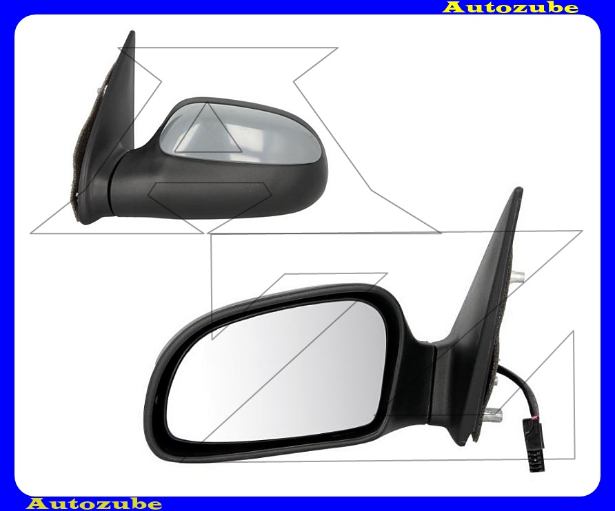 Visszapillantó tükör bal, elektromos, fűthető-domború tükörlappal, fényezhető borítással Visszapillantó tükör bal, elektromos, fűthető-domború tükörlappal, fényezhető borítással