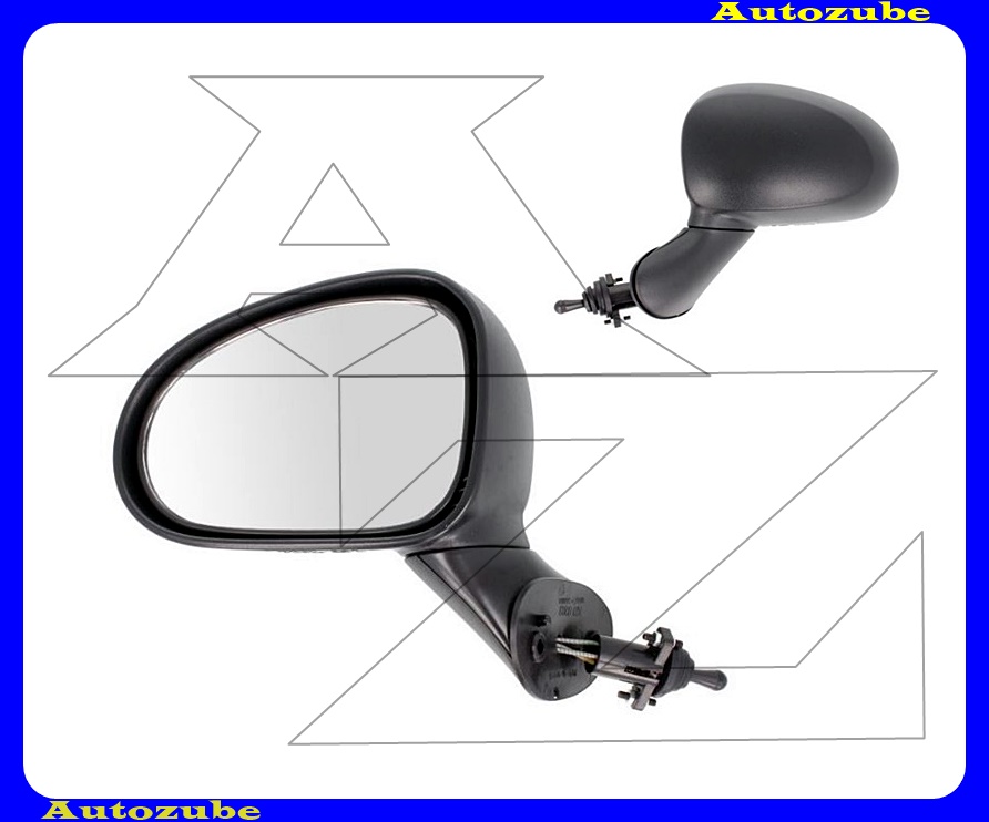 Visszapillantó tükör bal, manuális, domború tükörlappal, fekete borítással Visszapillantó tükör bal, manuális, domború tükörlappal, fekete borítással