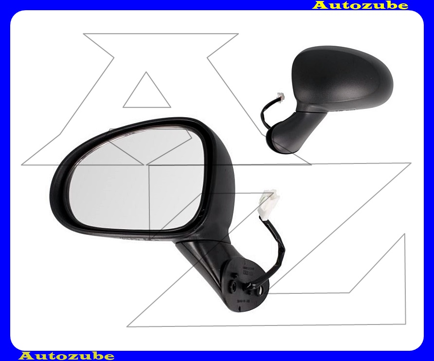 Visszapillantó tükör bal, elektromos, domború tükörlappal, fekete borítással Visszapillantó tükör bal, elektromos, domború tükörlappal, fekete borítással