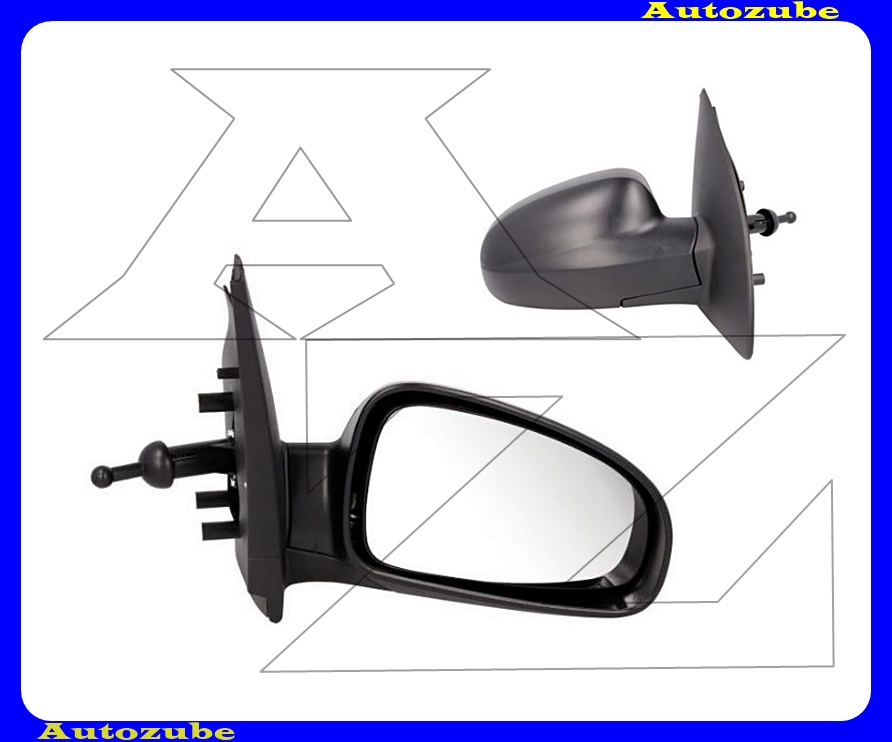 Visszapillantó tükör jobb, manuális, domború tükörlappal, fekete borítással Visszapillantó tükör jobb, manuális, domború tükörlappal, fekete borítással