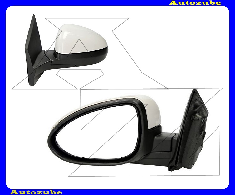 Visszapillantó tükör bal, elektromos, domború tükörlappal, fényezhető borítással