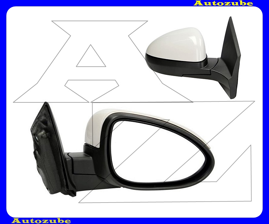 Visszapillantó tükör jobb, elektromos, domború tükörlappal, fényezhető borítással