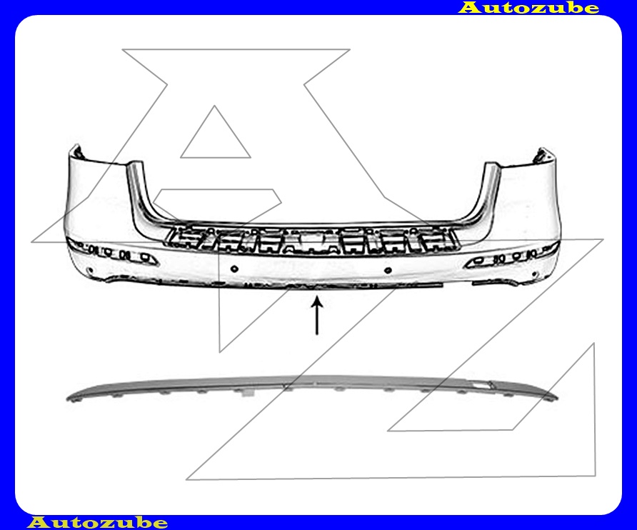 Hátsó lökhárító krómdíszléc középső (vonószemtakaró nélkül) Hátsó lökhárító krómdíszléc középső (vonószemtakaró nélkül)