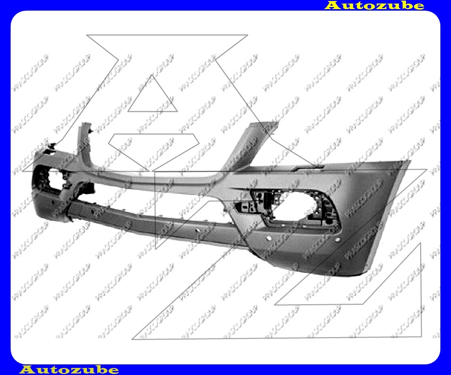 Első lökhárító alapozott, fényszórómosós, szenzoros Első lökhárító alapozott, fényszórómosós, szenzoros