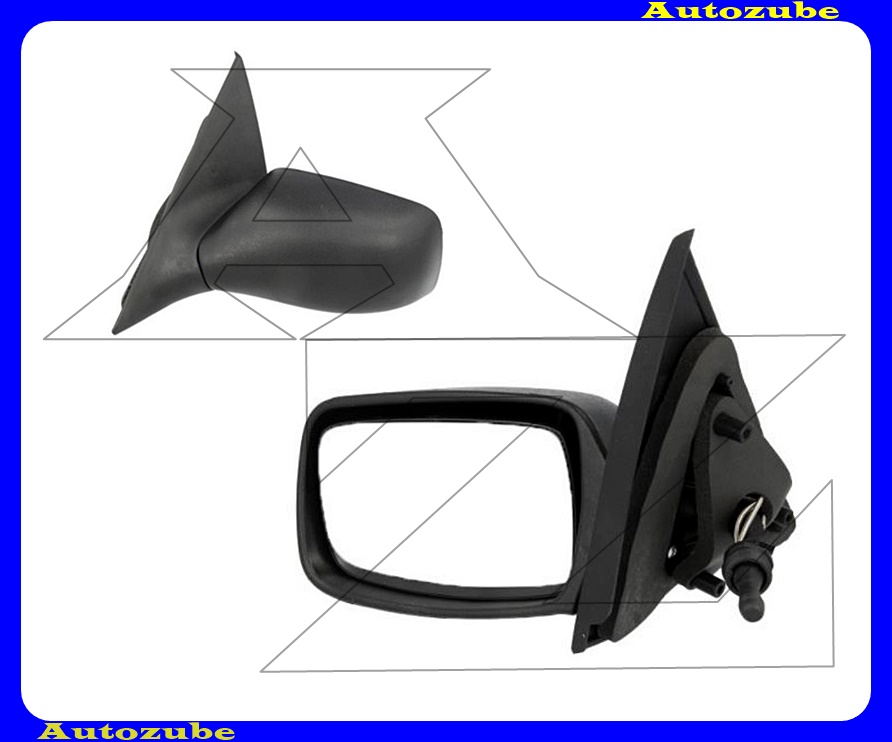 Visszapillantó tükör bal, manuális, tükörlappal, fekete borítással Visszapillantó tükör bal, manuális, tükörlappal, fekete borítással