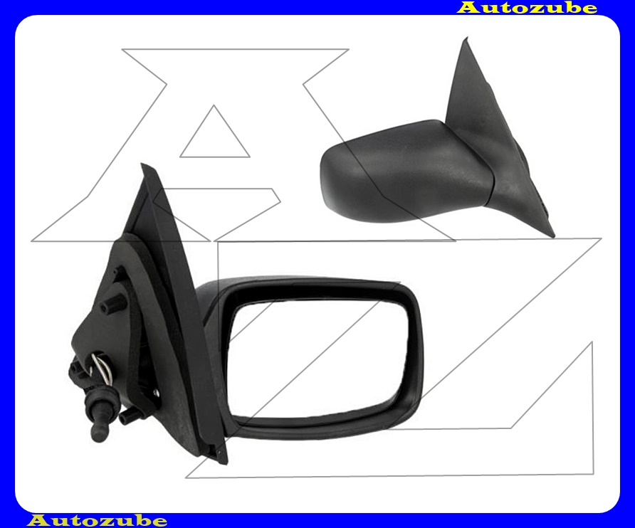 Visszapillantó tükör jobb, manuális, domború tükörlappal, fekete borítással Visszapillantó tükör jobb, manuális, domború tükörlappal, fekete borítással