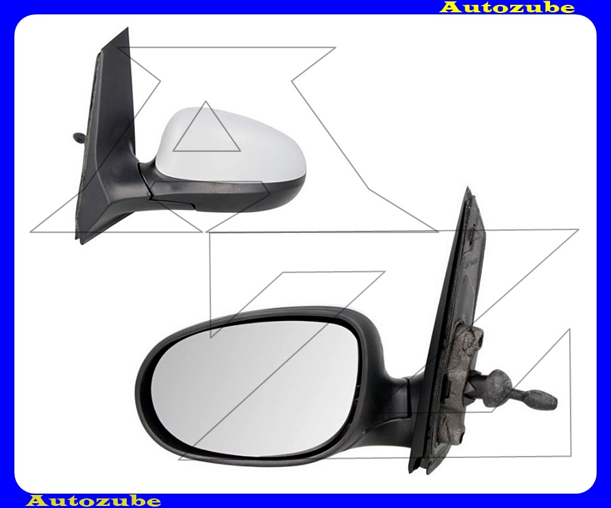 Visszapillantó tükör bal, manuális, domború tükörlappal, fényezhető borítással Visszapillantó tükör bal, manuális, domború tükörlappal, fényezhető borítással