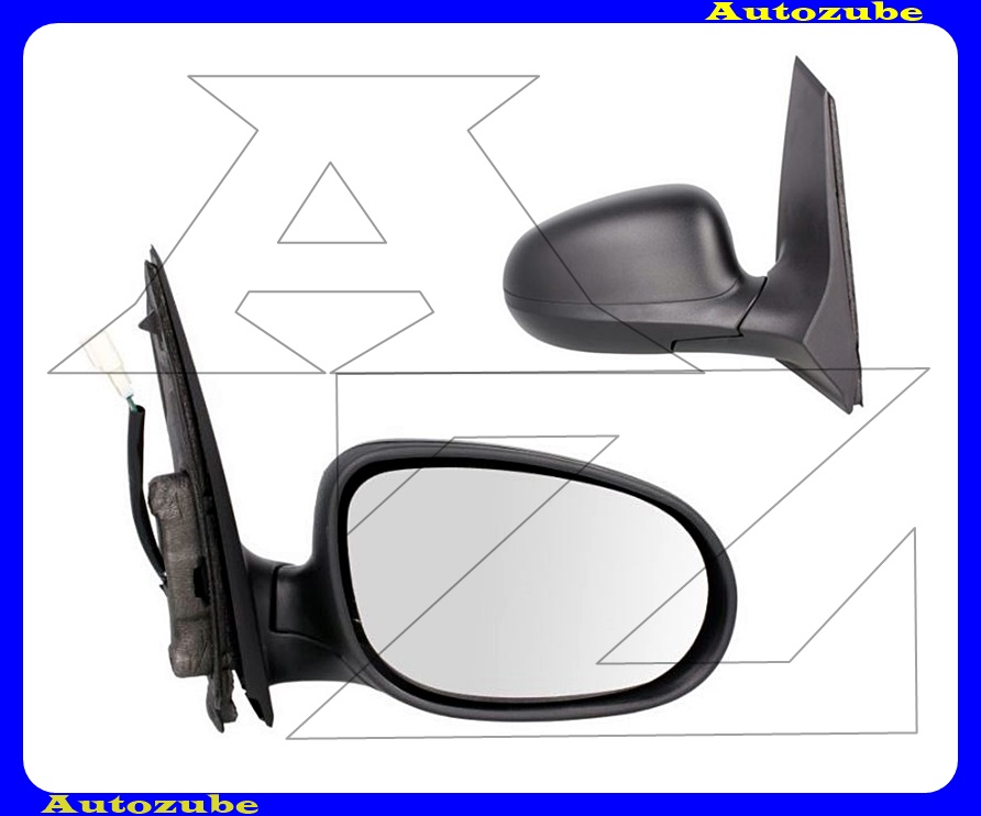 Visszapillantó tükör jobb, elektromos, fűthető-domború tükörlappal, hőmérős, fekete borítással Visszapillantó tükör jobb, elektromos, fűthető-domború tükörlappal, hőmérős, fekete borítással