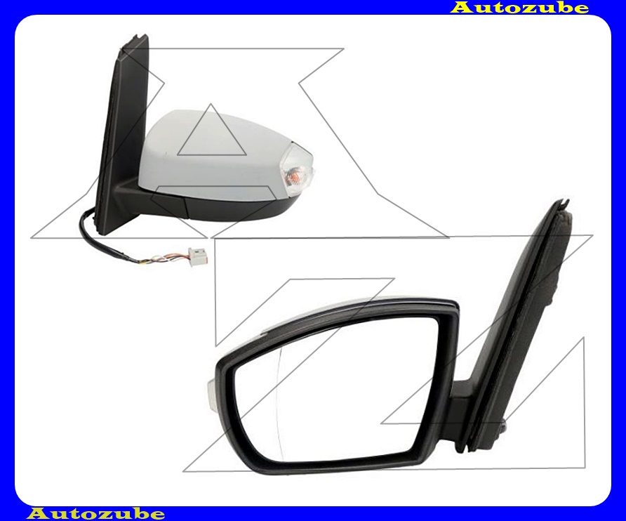 Visszapillantó tükör bal, elektromos, fűthető-aszférikus tükörlappal, fényezhető borítással, irányjelzővel /6-PIN/ Visszapillantó tükör bal, elektromos, fűthető-aszférikus tükörlappal, fényezhető borítással, irányjelzővel /6-PIN/