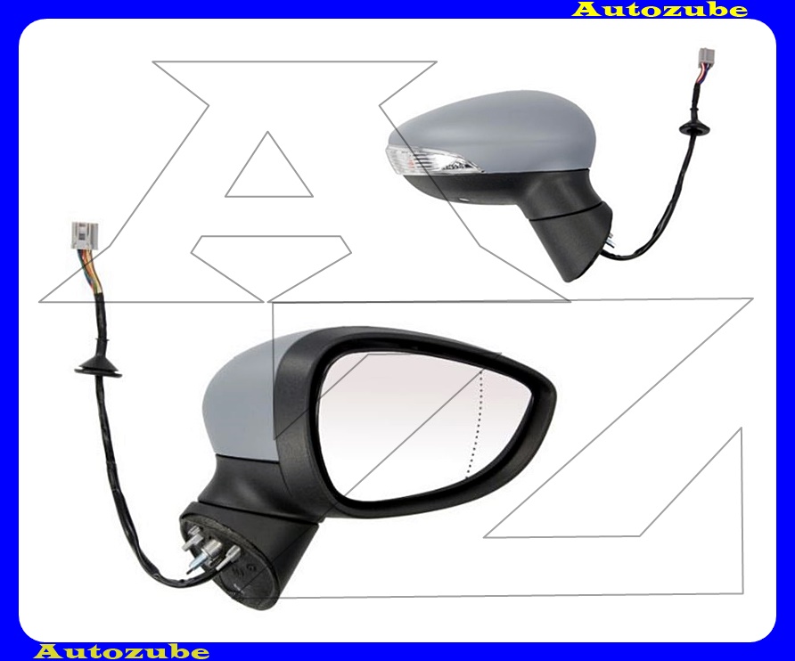 Visszapillantó tükör jobb, elektromos, fűthető-aszférikus tükörlappal, kilépőfénnyel, fényezhető borítással, irányjelzővel Visszapillantó tükör jobb, elektromos, fűthető-aszférikus tükörlappal, kilépőfénnyel, fényezhető borítással, irányjelzővel