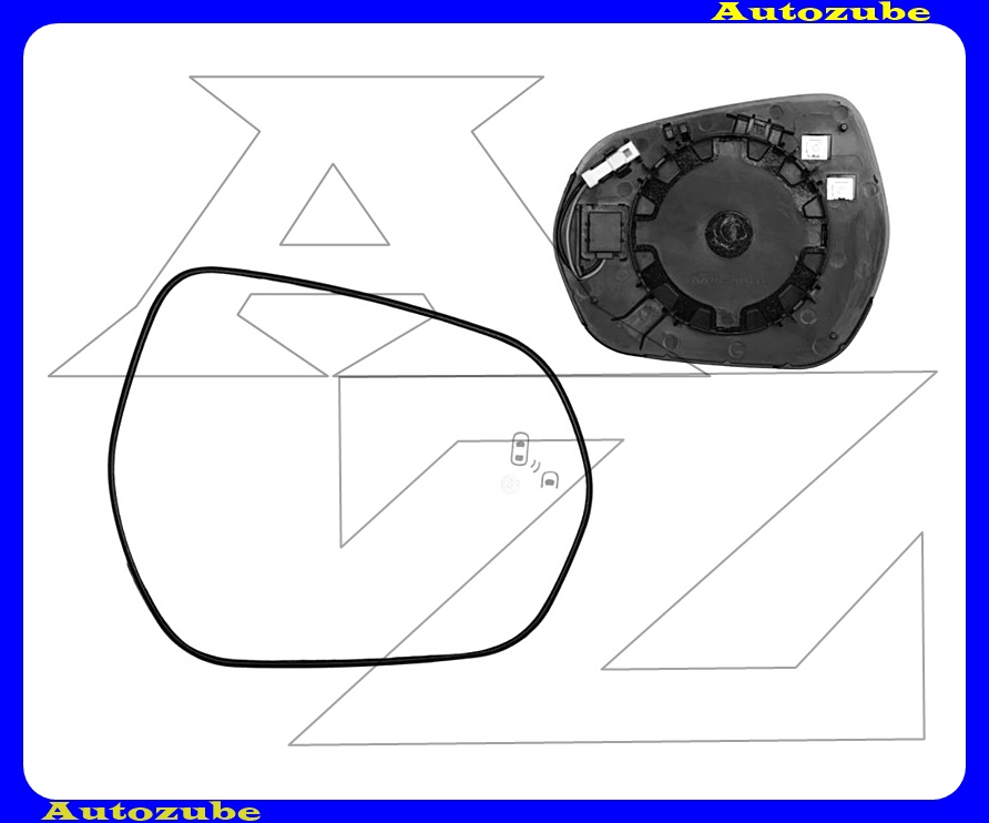 Visszapillantó tükörlap jobb, fűthető-domború-holttérfigyelős (tartólappal)