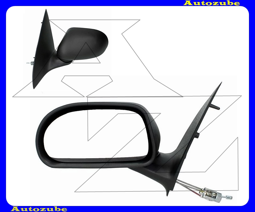 Visszapillantó tükör bal, manuális, tükörlappal, fekete borítással Visszapillantó tükör bal, manuális, tükörlappal, fekete borítással