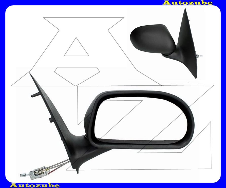 Visszapillantó tükör jobb, manuális, domború tükörlappal, fekete borítással Visszapillantó tükör jobb, manuális, domború tükörlappal, fekete borítással