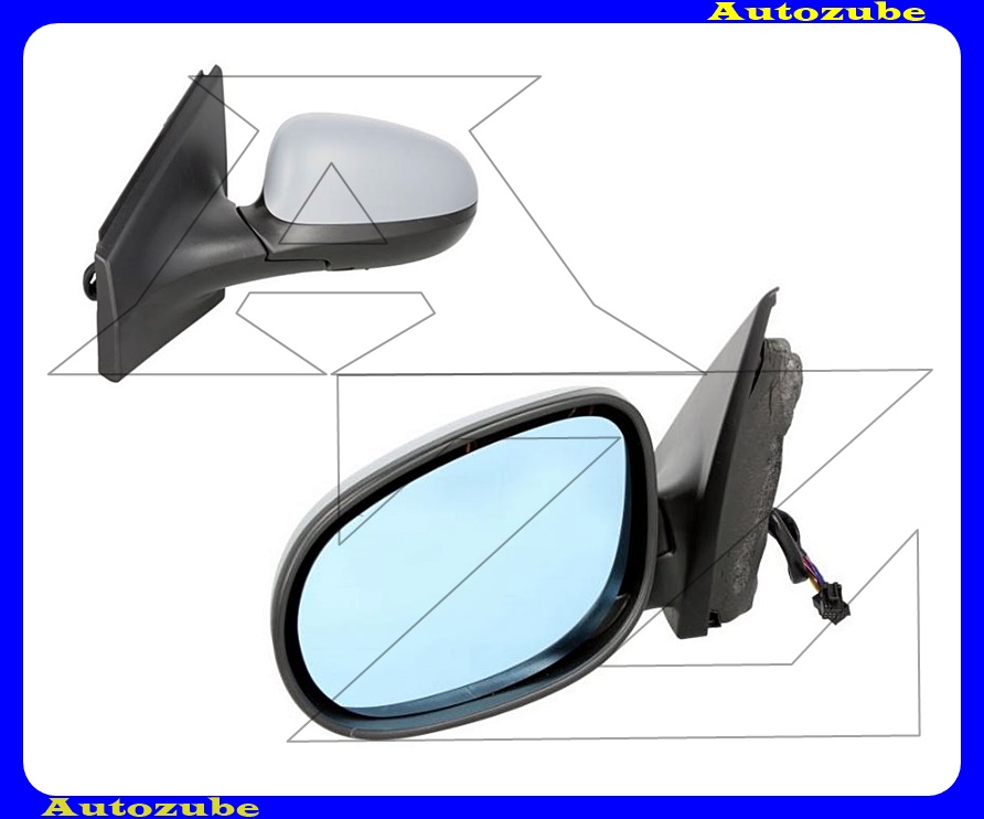 Visszapillantó tükör bal, elektromos, fűthető-domború tükörlappal, fényezhető borítással Visszapillantó tükör bal, elektromos, fűthető-domború tükörlappal, fényezhető borítással