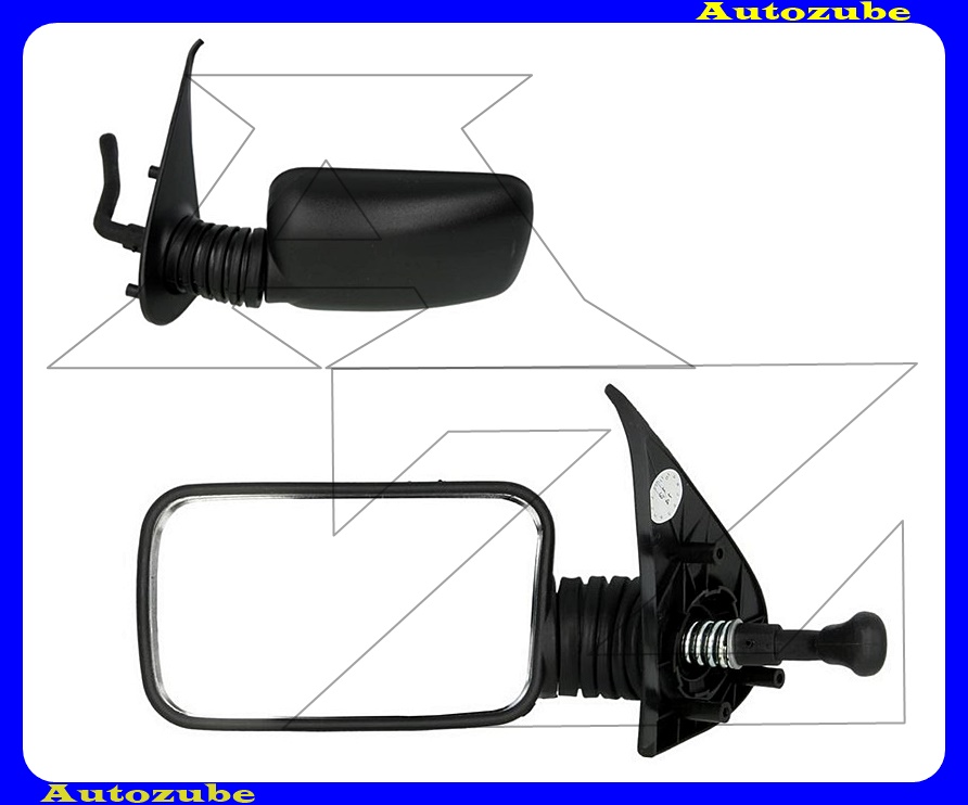 Visszapillantó tükör bal, manuális, sík tükörlappal, fekete borítással Visszapillantó tükör bal, manuális, sík tükörlappal, fekete borítással