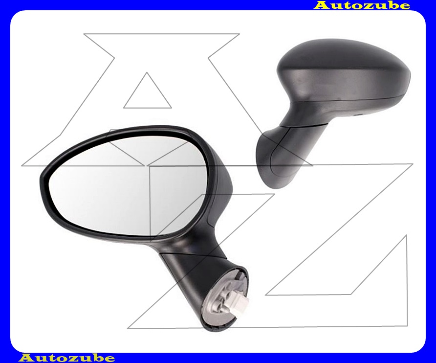 Visszapillantó tükör bal, elektromos, domború tükörlappal, fekete borítással Visszapillantó tükör bal, elektromos, domború tükörlappal, fekete borítással