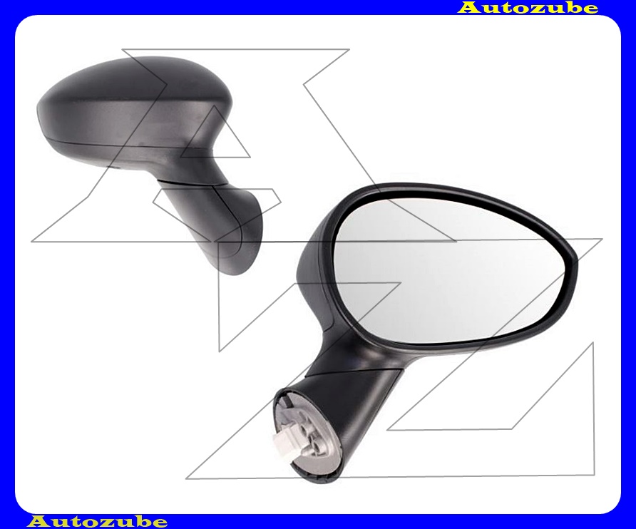 Visszapillantó tükör jobb, elektromos, domború tükörlappal, fekete borítással Visszapillantó tükör jobb, elektromos, domború tükörlappal, fekete borítással