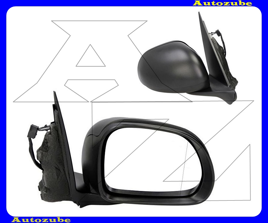 Visszapillantó tükör jobb, elektromos, fűthető-aszférikus tükörlappal, hőmérős, fekete borítással Visszapillantó tükör jobb, elektromos, fűthető-aszférikus tükörlappal, hőmérős, fekete borítással