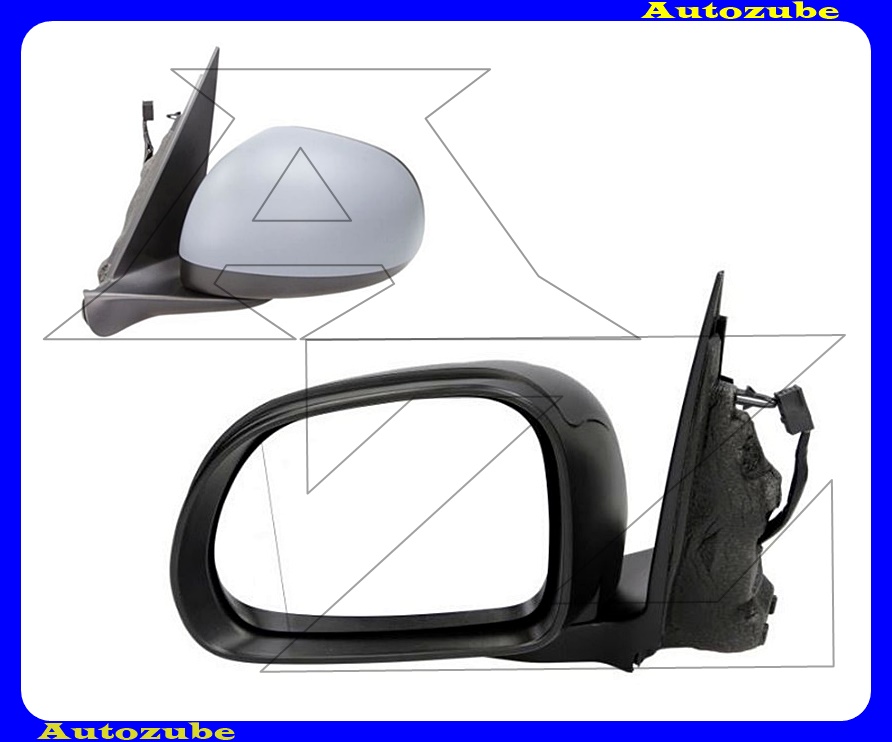 Visszapillantó tükör bal, elektromos, fűthető-aszférikus tükörlappal, fényezhető borítással Visszapillantó tükör bal, elektromos, fűthető-aszférikus tükörlappal, fényezhető borítással