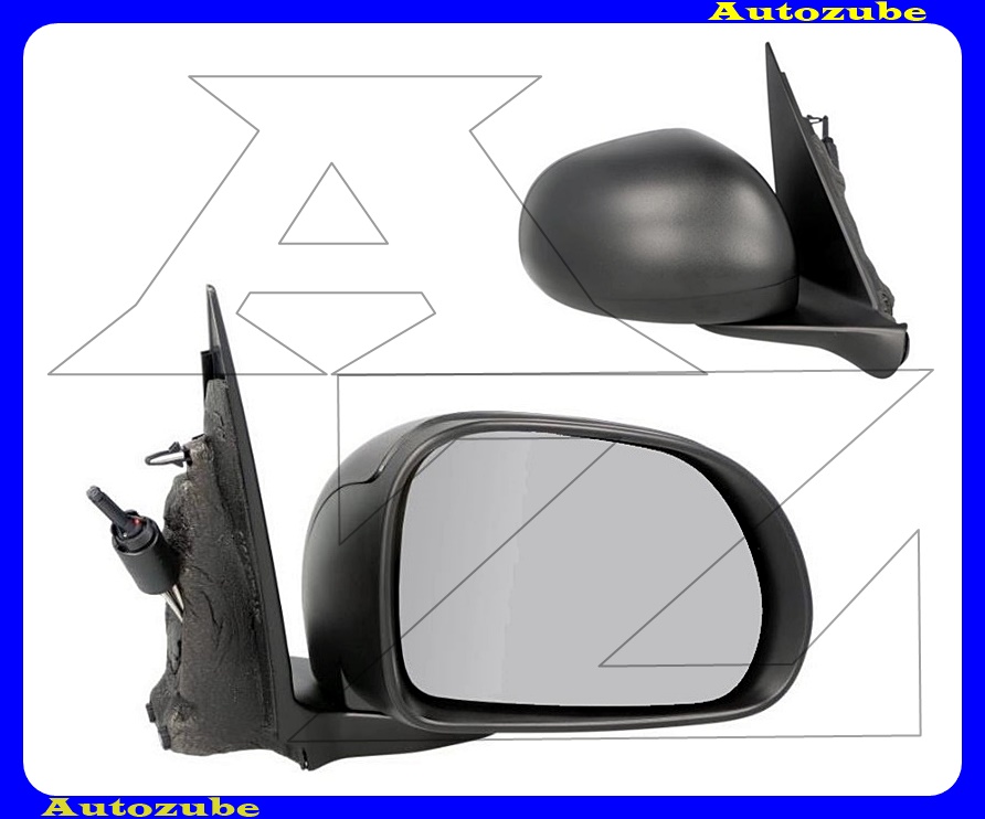 Visszapillantó tükör jobb, manuális, domború tükörlappal, hőmérős, fekete borítással Visszapillantó tükör jobb, manuális, domború tükörlappal, hőmérős, fekete borítással