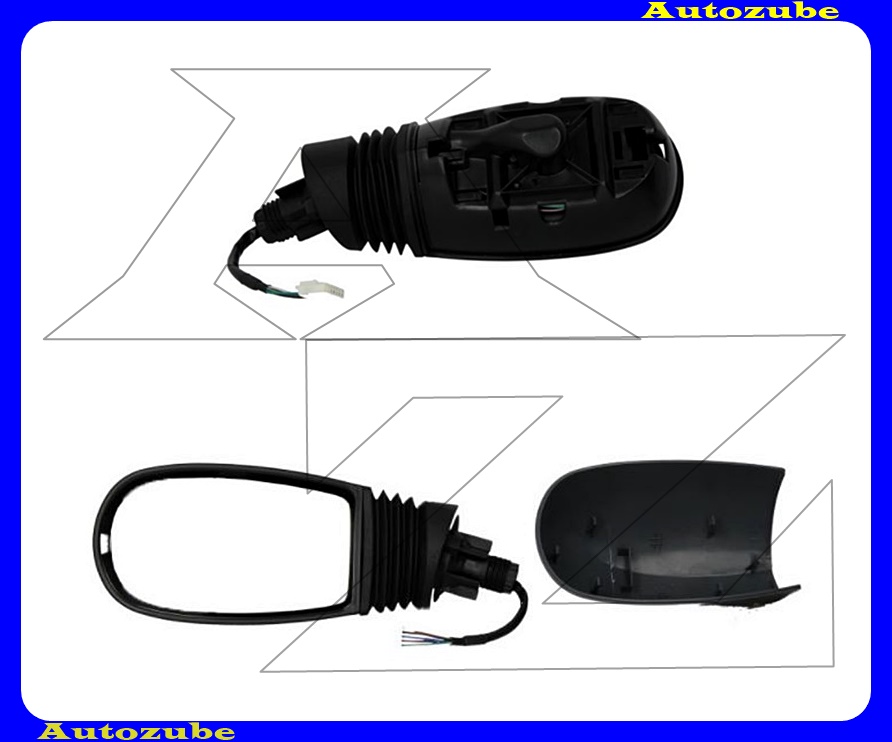 Visszapillantó tükör bal, elektromos, fűthető-domború tükörlappal, fényezhető borítással Visszapillantó tükör bal, elektromos, fűthető-domború tükörlappal, fényezhető borítással