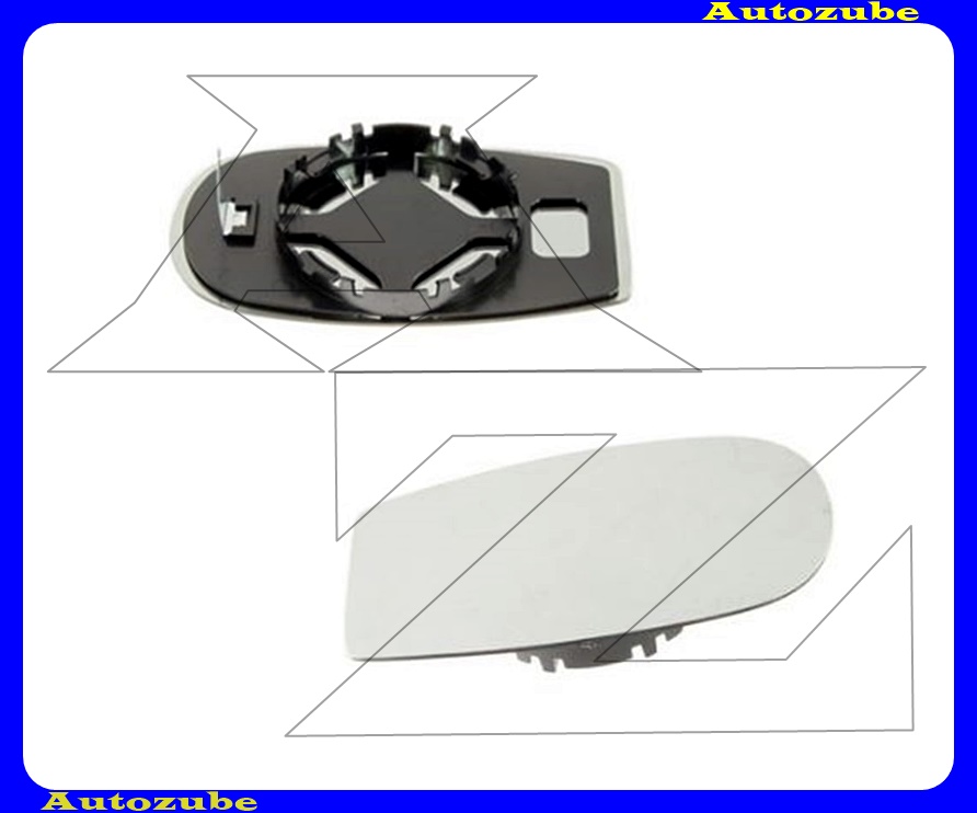 Visszapillantó tükörlap oldalfüggetlen, domború (tartólappal) Visszapillantó tükörlap oldalfüggetlen, domború (tartólappal)