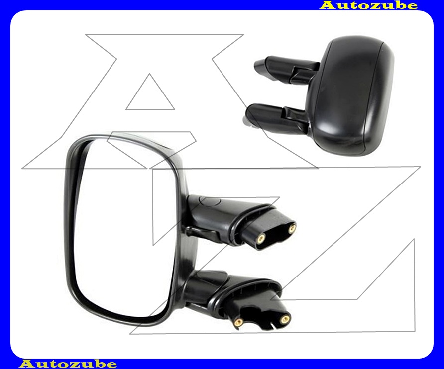 Visszapillantó tükör bal, kívűlről állítható, domború tükörlappal, fekete borítással Visszapillantó tükör bal, kívűlről állítható, domború tükörlappal, fekete borítással