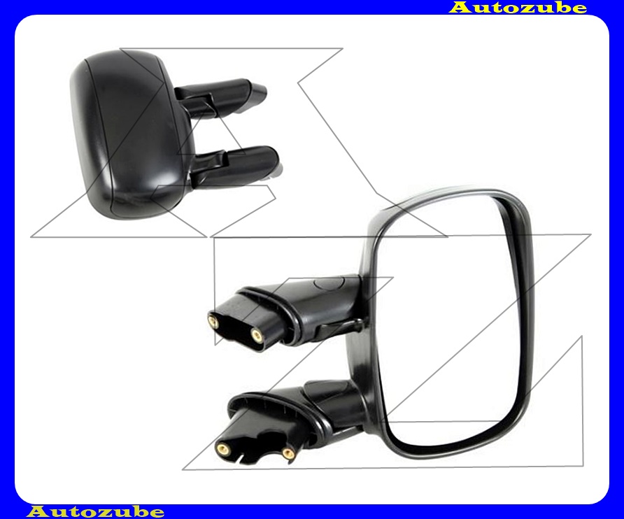 Visszapillantó tükör jobb, kívűlről állítható, domború tükörlappal, fekete borítással Visszapillantó tükör jobb, kívűlről állítható, domború tükörlappal, fekete borítással