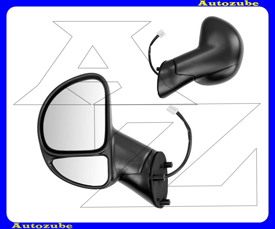 Visszapillantó tükör bal, elektromos, domború tükörlappal, fekete borítással Visszapillantó tükör bal, elektromos, domború tükörlappal, fekete borítással
