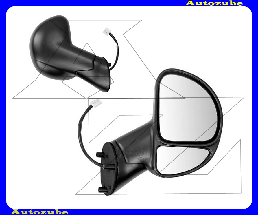 Visszapillantó tükör jobb, elektromos, domború tükörlappal, fekete borítással Visszapillantó tükör jobb, elektromos, domború tükörlappal, fekete borítással