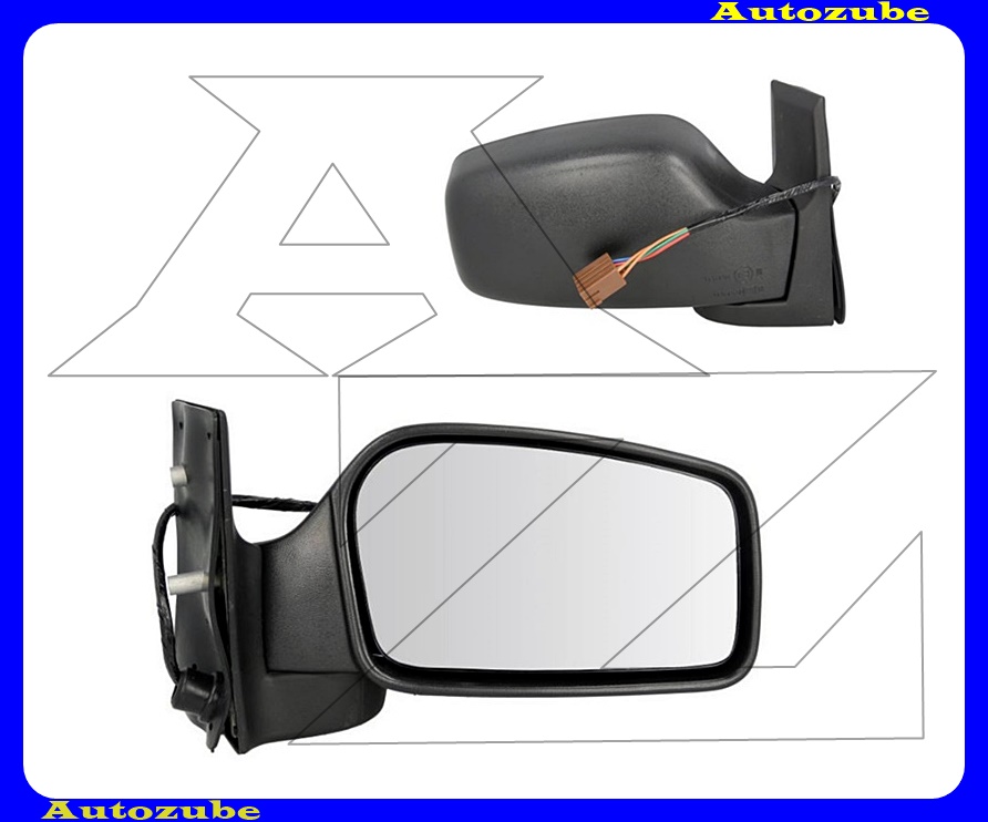 Visszapillantó tükör jobb, elektromos, fűthető-domború tükörlappal, hőmérős, fekete borítással Visszapillantó tükör jobb, elektromos, fűthető-domború tükörlappal, hőmérős, fekete borítással