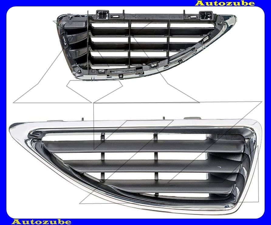 Hűtődíszrács jobb, krómkerettel Hűtődíszrács jobb, krómkerettel