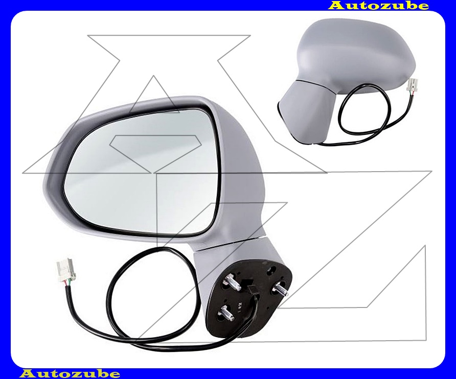 Visszapillantó tükör bal, elektromos, domború tükörlappal, fényezhető borítással Visszapillantó tükör bal, elektromos, domború tükörlappal, fényezhető borítással