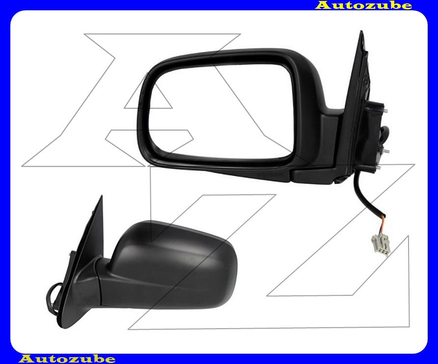 Visszapillantó tükör bal, elektromos, domború tükörlappal, fekete borítással Visszapillantó tükör bal, elektromos, domború tükörlappal, fekete borítással
