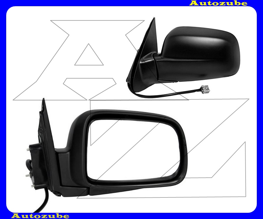 Visszapillantó tükör jobb, elektromosan behajló, domború tükörlappal, fekete borítással Visszapillantó tükör jobb, elektromosan behajló, domború tükörlappal, fekete borítással