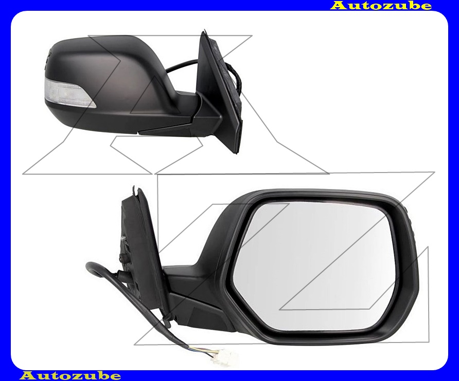 Visszapillantó tükör jobb, elektromos, fűthető-domború tükörlappal, fényezhető borítással, irányjelzővel Visszapillantó tükör jobb, elektromos, fűthető-domború tükörlappal, fényezhető borítással, irányjelzővel