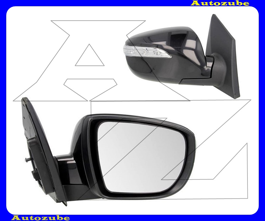 Visszapillantó tükör jobb, elektromos, fűthető-domború tükörlappal, fényezhető borítással, irányjelzővel Visszapillantó tükör jobb, elektromos, fűthető-domború tükörlappal, fényezhető borítással, irányjelzővel