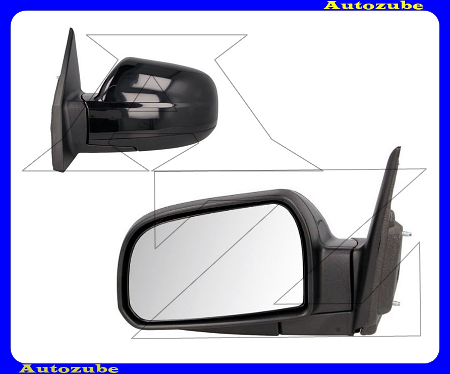 Visszapillantó tükör bal, elektromos, domború tükörlappal, fényezhető borítással