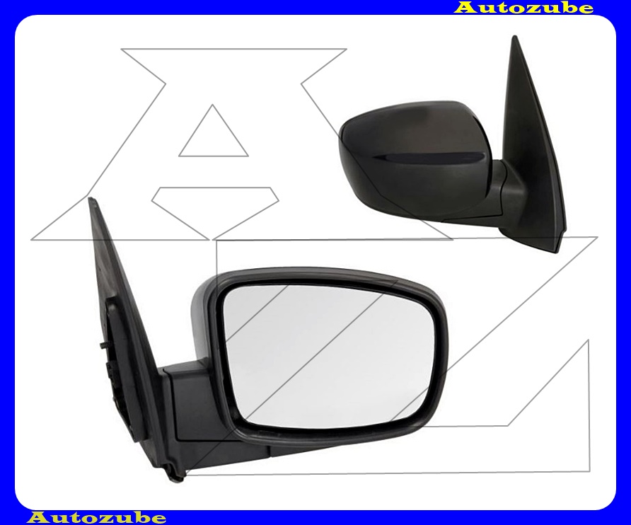 Visszapillantó tükör jobb, manuális, domború tükörlappal, fekete borítással Visszapillantó tükör jobb, manuális, domború tükörlappal, fekete borítással