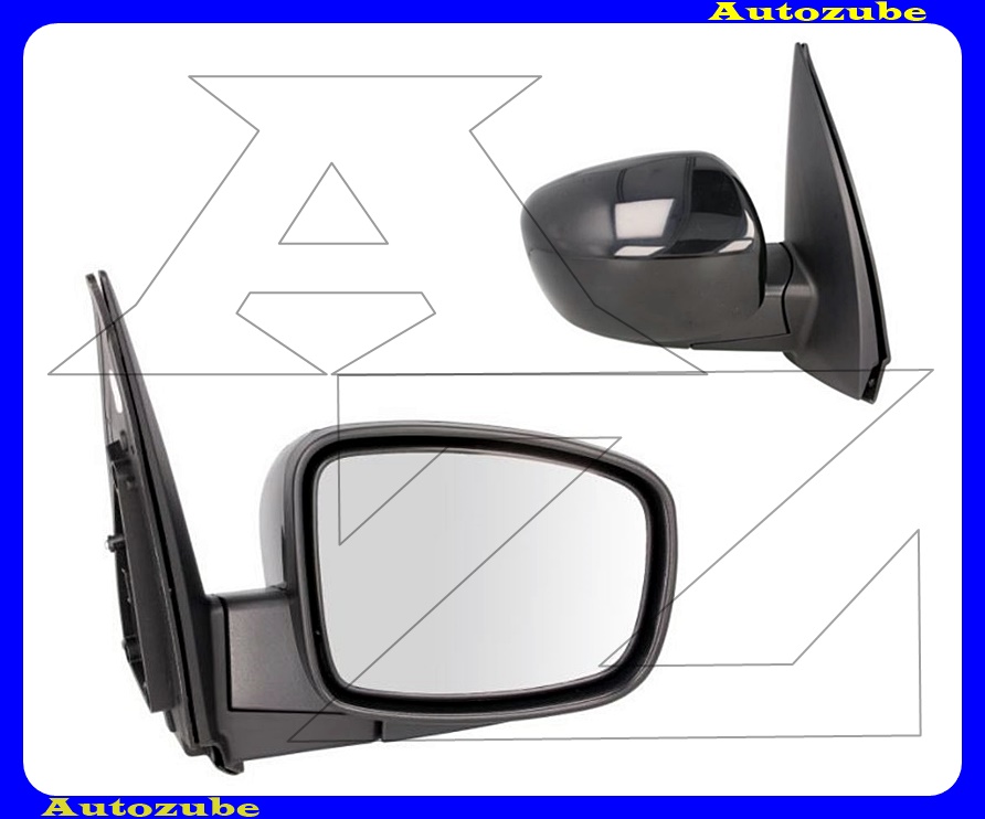 Visszapillantó tükör jobb, elektromos, domború tükörlappal, fekete borítással Visszapillantó tükör jobb, elektromos, domború tükörlappal, fekete borítással