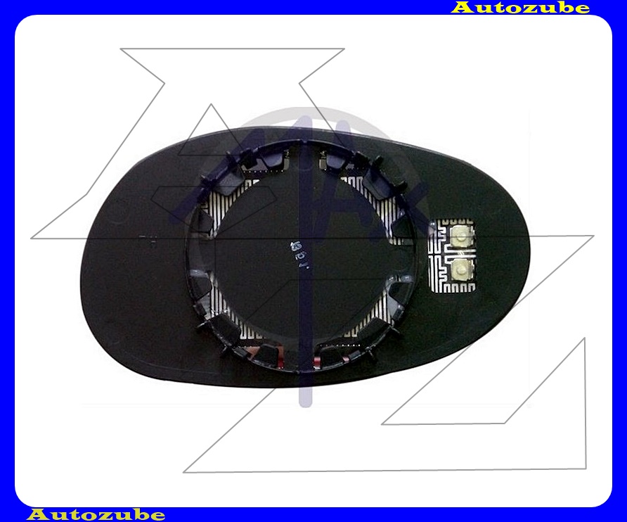 Visszapillantó tükörlap jobb, fűthető-domború-króm (tartólappal) Visszapillantó tükörlap jobb, fűthető-domború-króm (tartólappal)