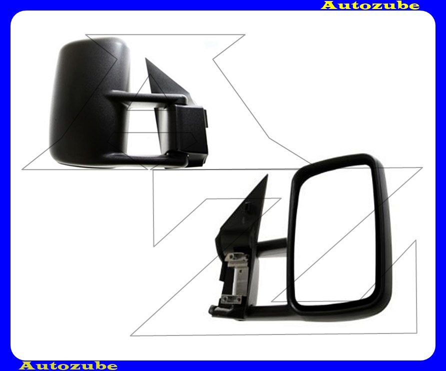 Visszapillantó tükör jobb, kívűlről állítható, domború tükörlappal, fekete borítással Visszapillantó tükör jobb, kívűlről állítható, domború tükörlappal, fekete borítással