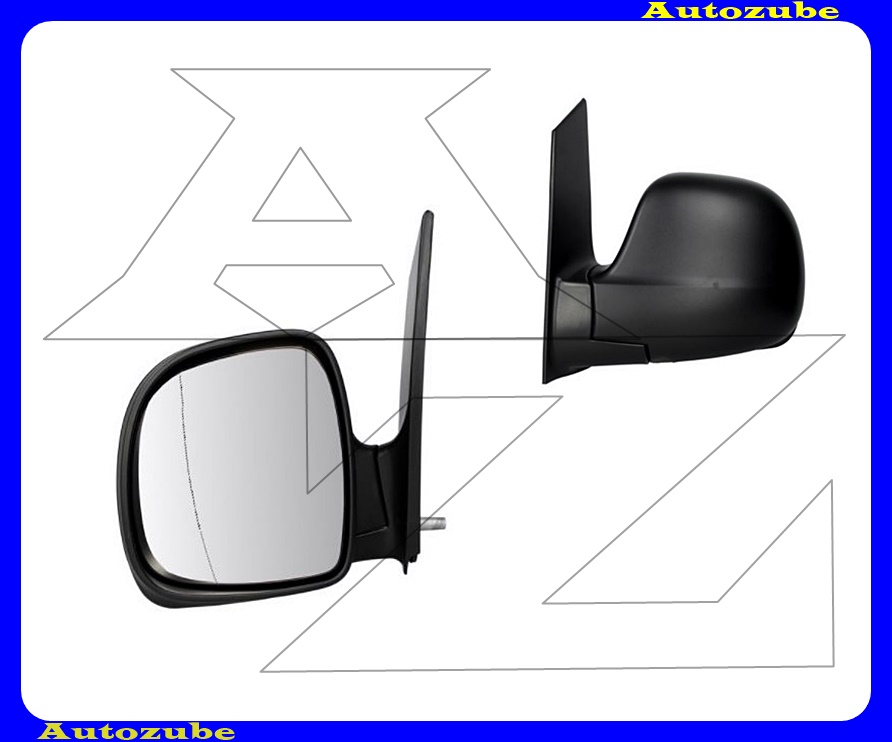 Visszapillantó tükör bal, kívűlról állítható, aszférikus tükörlappal, fekete borítással Visszapillantó tükör bal, kívűlról állítható, aszférikus tükörlappal, fekete borítással