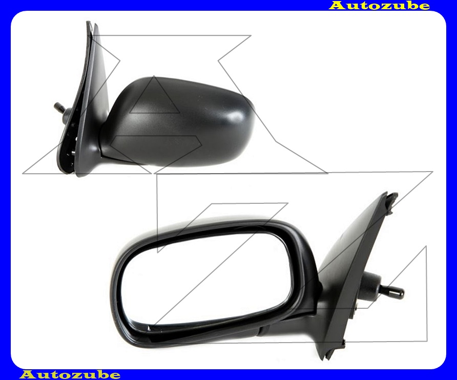 Visszapillantó tükör bal, manuális, domború tükörlappal, fekete borítással Visszapillantó tükör bal, manuális, domború tükörlappal, fekete borítással