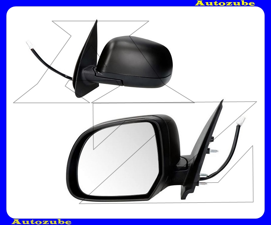 Visszapillantó tükör bal, elektromos, domború tükörlappal, fényezhető borítással Visszapillantó tükör bal, elektromos, domború tükörlappal, fényezhető borítással